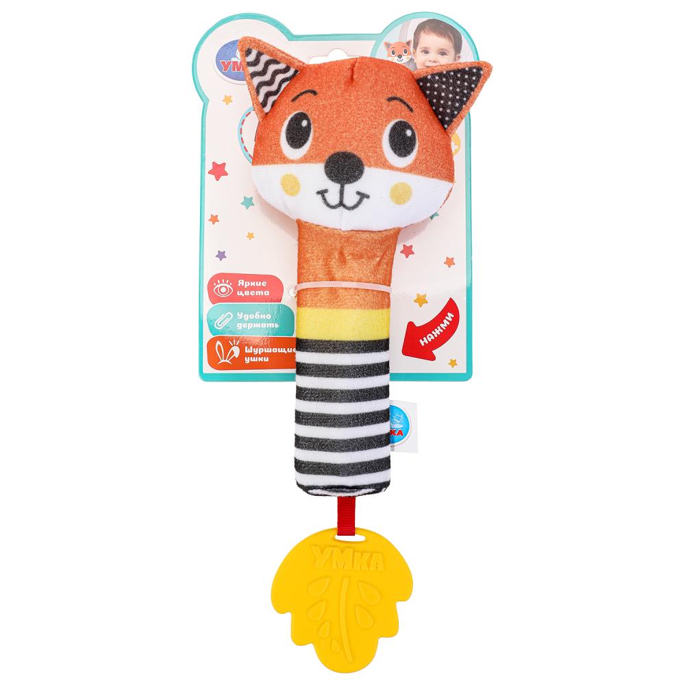 Текстильная погремушка - пищалка для малышей УМка UM-LIS-24 (250)
