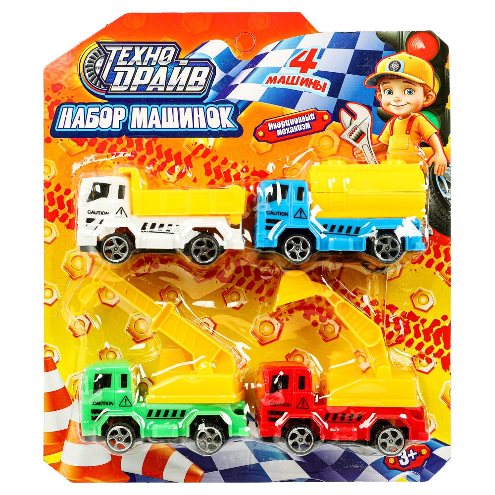 Набор машинок инерция, 4шт. (в асс) Технодрайв 2201C0072-R (216)