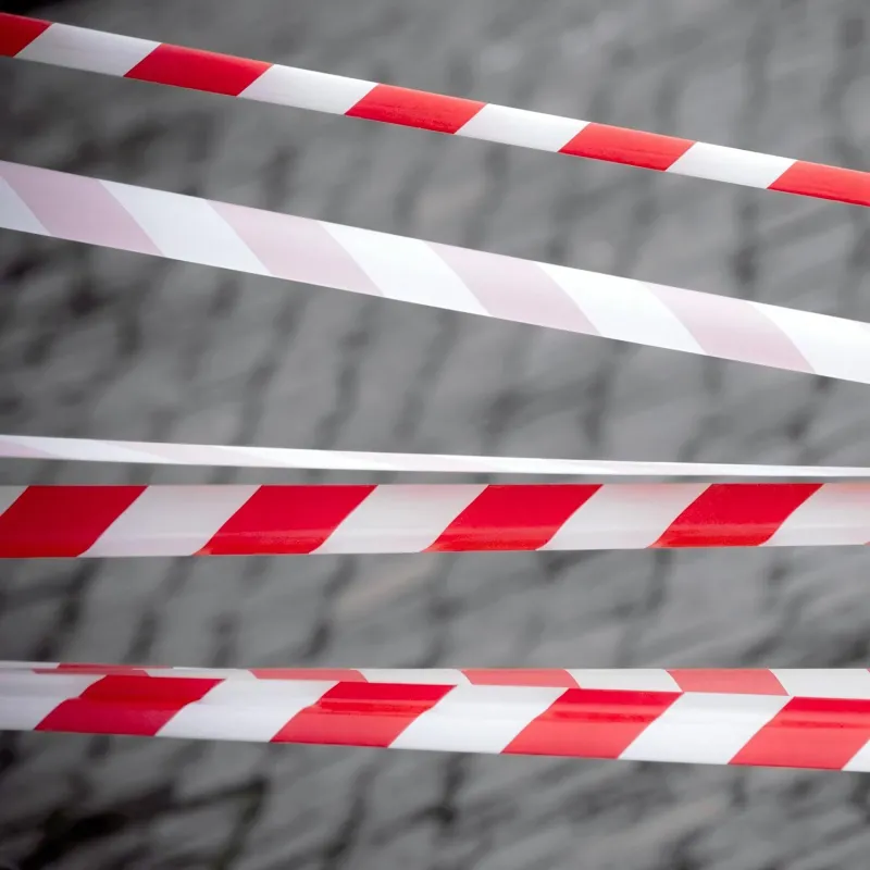 Лента оградительная красно-белая 50мм х250м, 6шт/уп 1836650