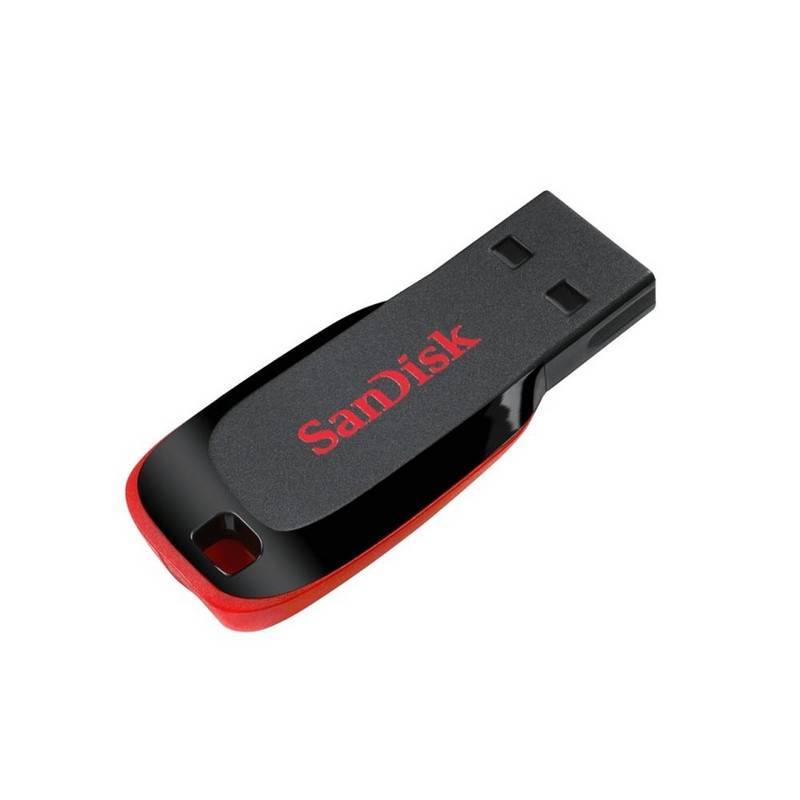Флеш-память SanDisk Cruzer Blade, 128Gb, USB 2.0, ч/крас, SDCZ50-128G-B35 1206019