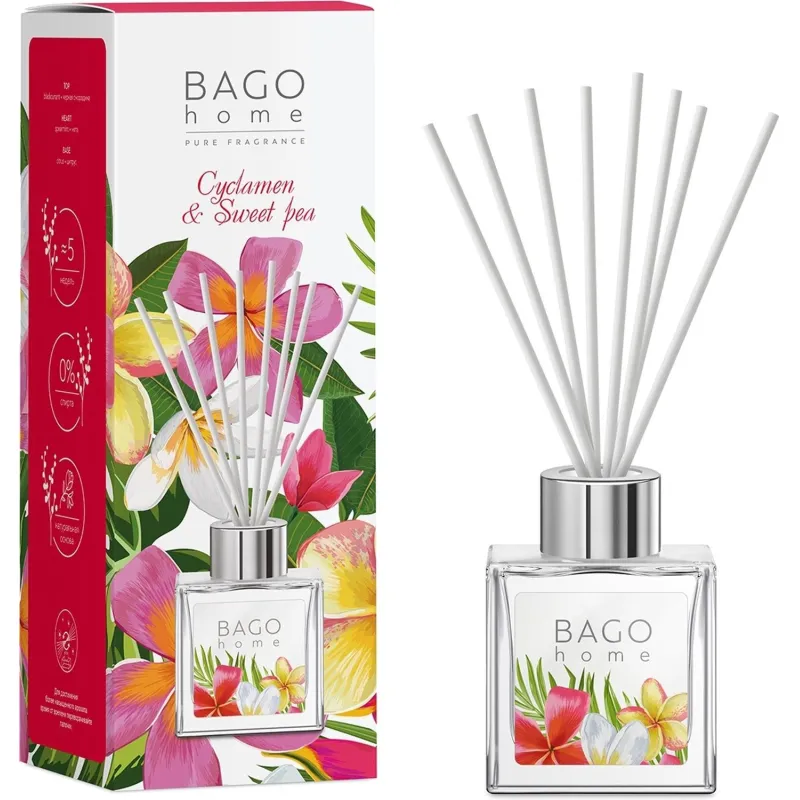 Аромадиффузор Цикламен и цветущий горошек 45 мл. BSB1229 BAGO home 2208456