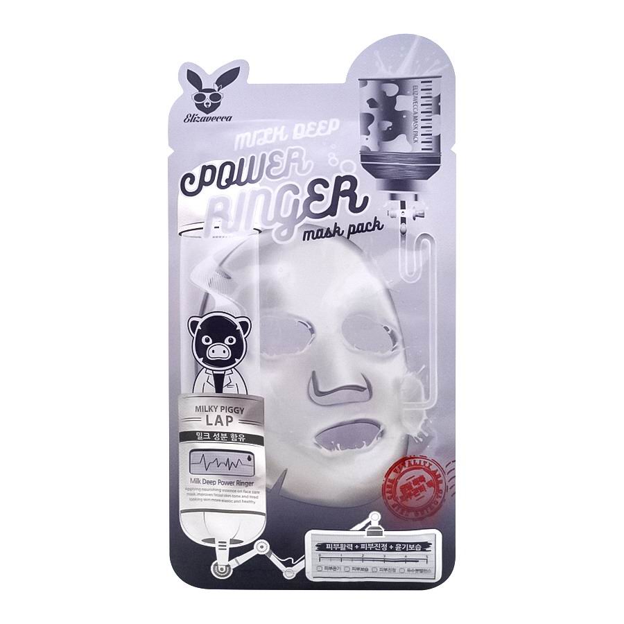 Маска для лица Elizavecca Power Ringer Mask Pack Milk Deep с молочными протеинами тканевая 8809520941853