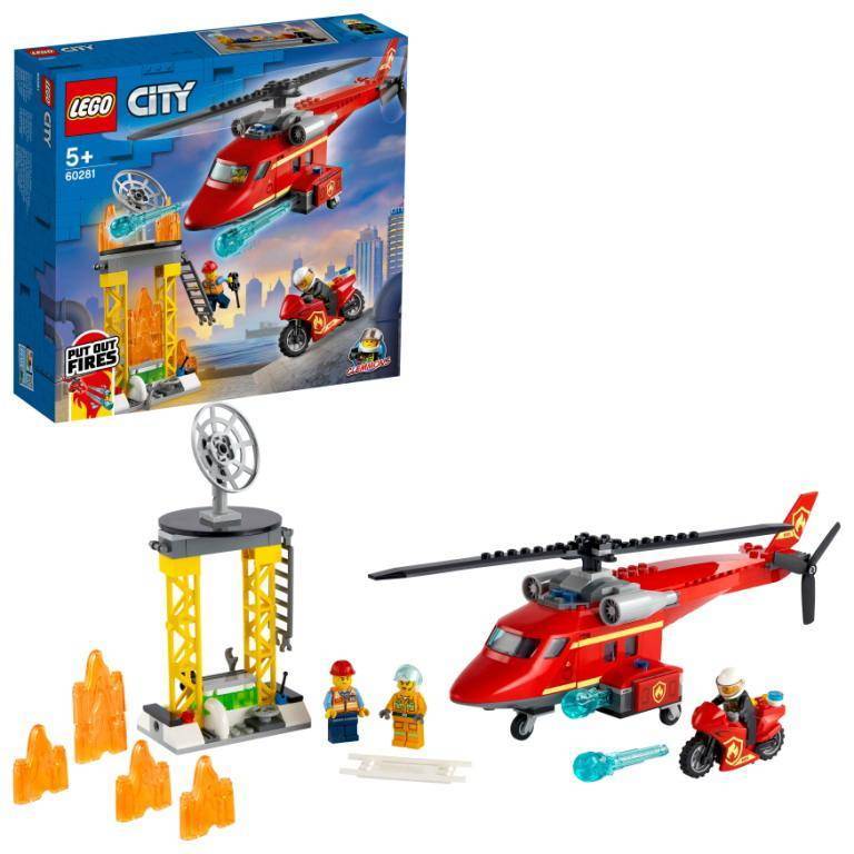 Конструктор Fire Спасательный пожарный вертолёт Lego City 60281-L