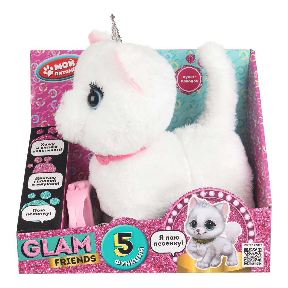 Интерактивная кошка Джина, 22 см. с пультом-поводком, озвучена Мой питомец MBJ124346CH-18C