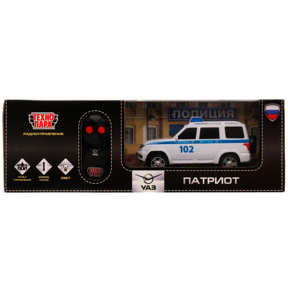 Машина р/у Уаз Патриот Полиция, 15,5 см. свет, белый Технопарк PATRIOT-15RCPOL-WH