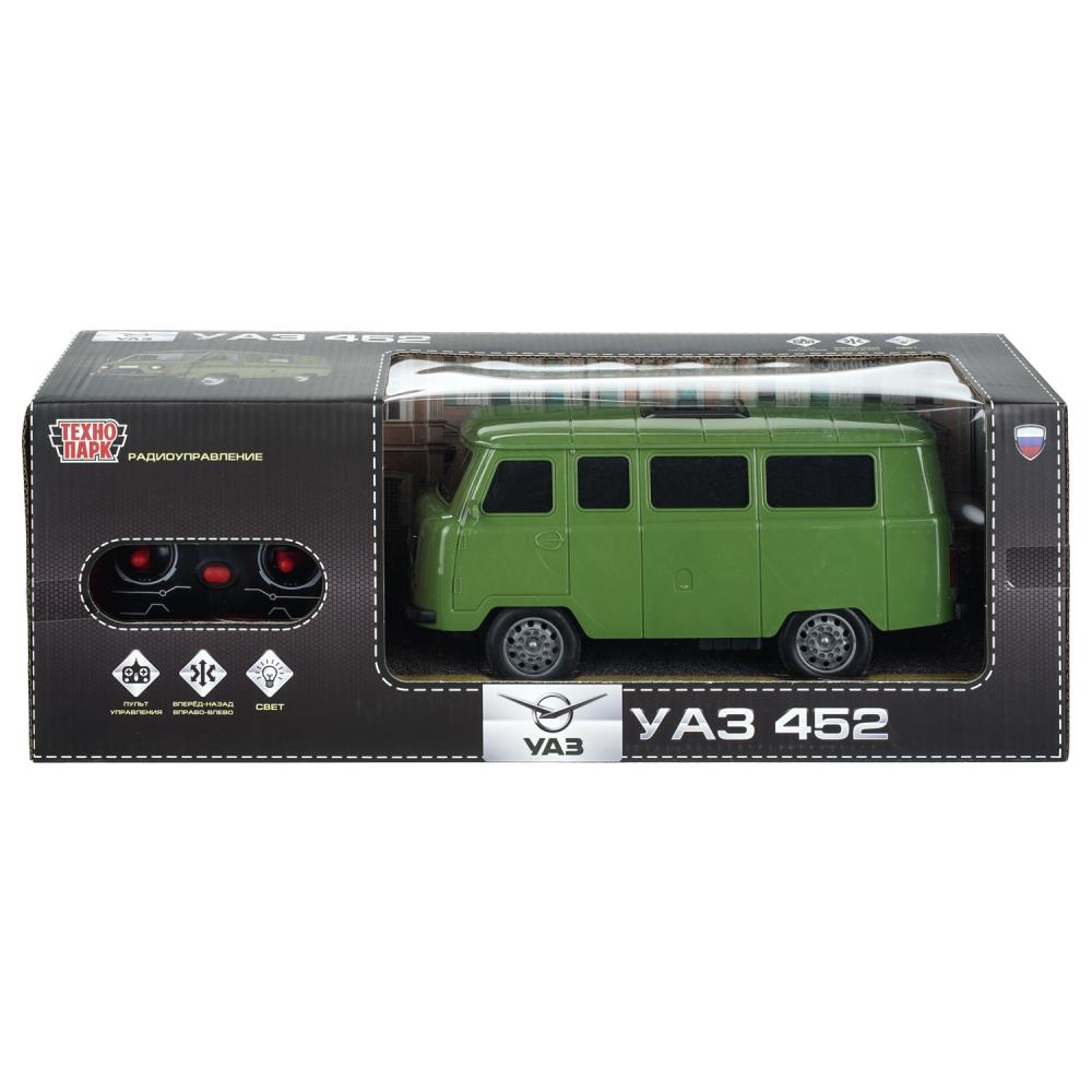 Машина р/у Уаз 452 буханка 25 см, свет, зеленый, Технопарк 2404F0436