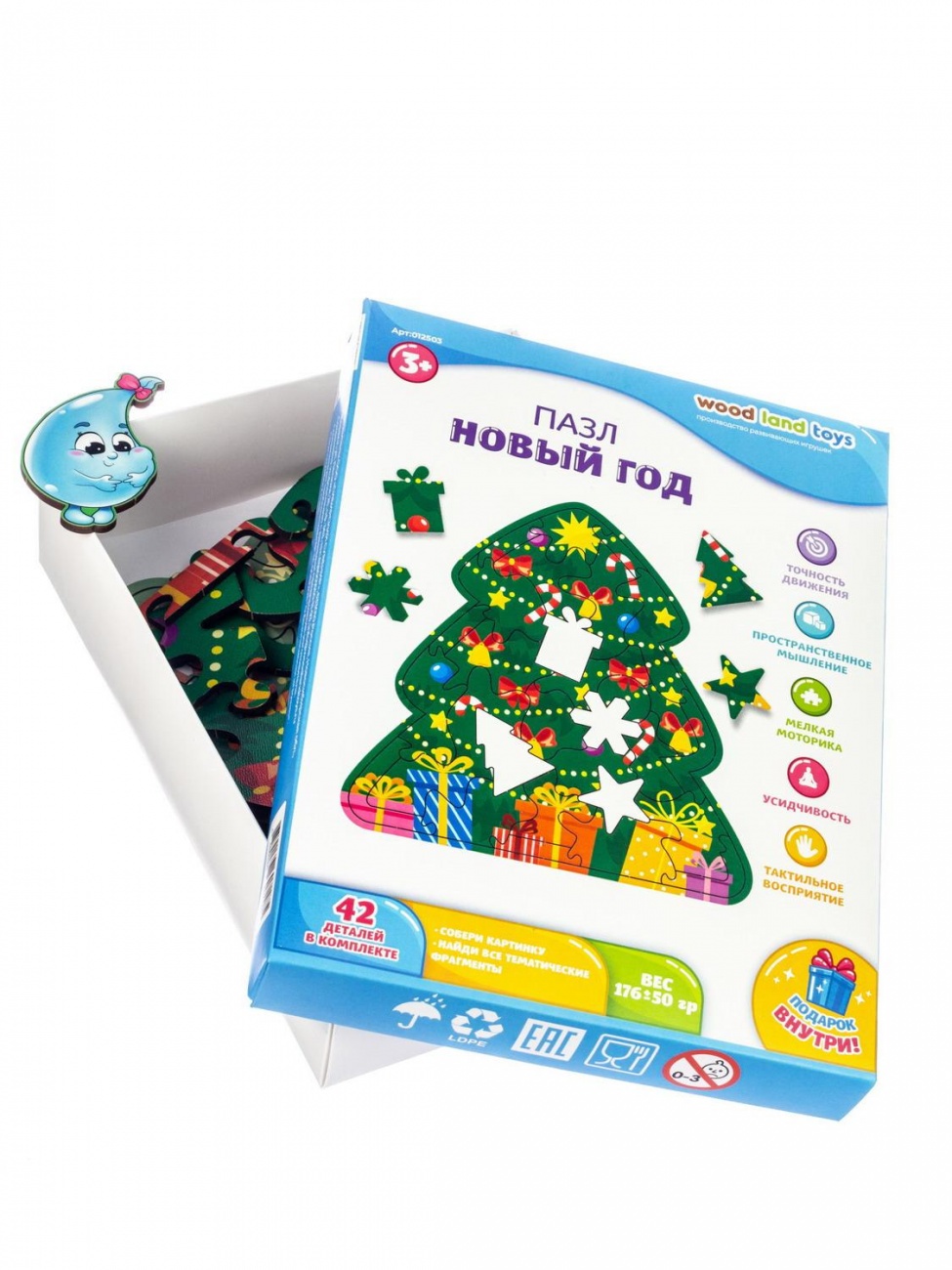 Пазл Woodlandtoys Новогодняя елочка 24,7x25,6 см 012503