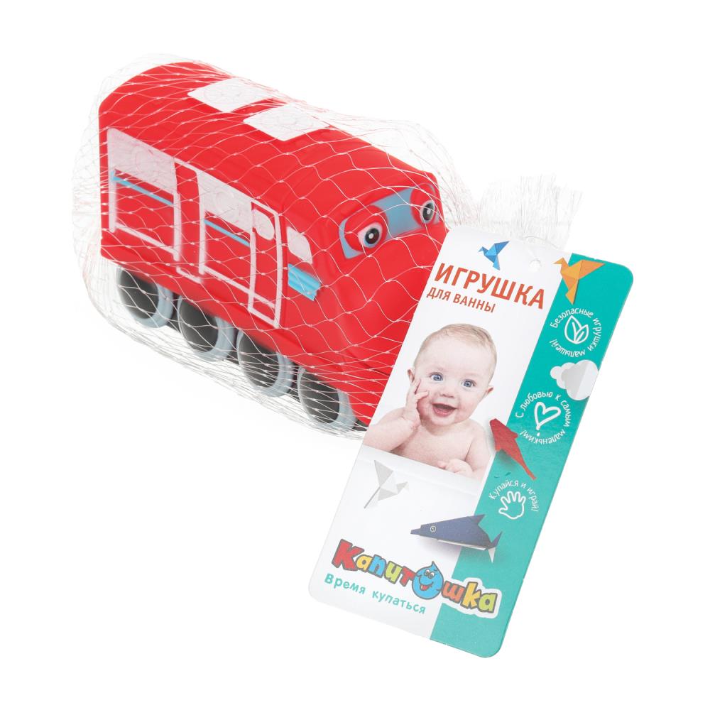 Игрушка пластизоль для ванны "Поезд", в сетке Играем Вместе YF-TRAIN-01