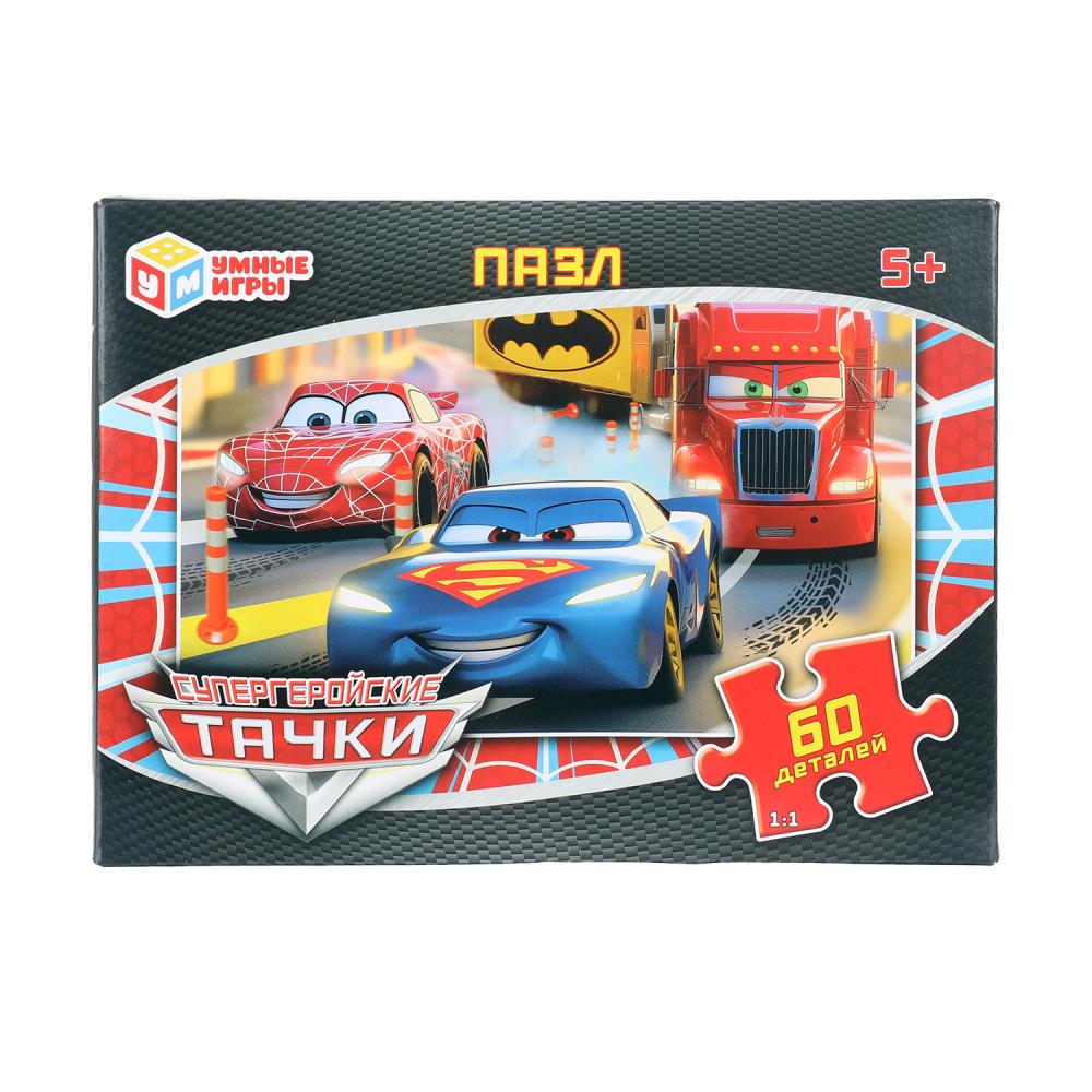 Пазлы 60 деталей "Супергеройские Тачки" УМка 4630395043786
