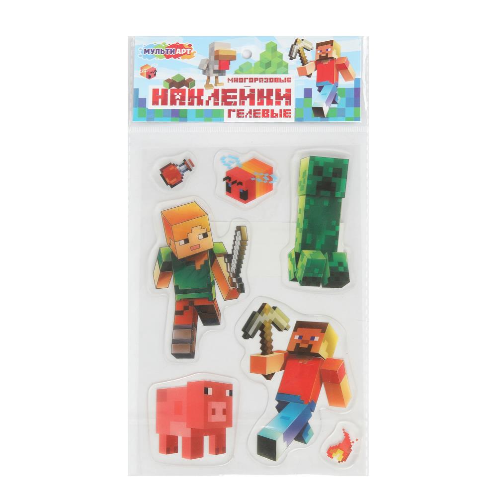 Наклейки гелевые, "Мир пикселей" MultiArt STICKGEL-122804