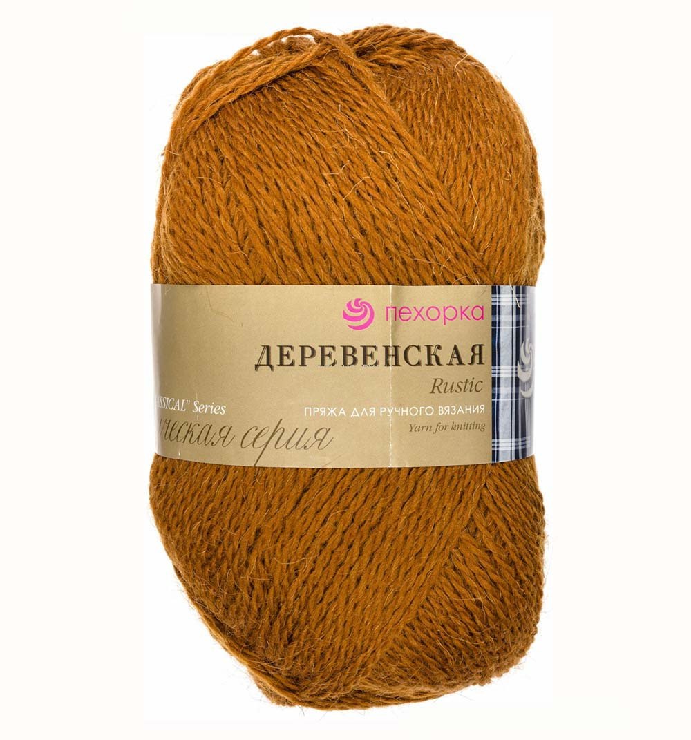 Пряжа ПЕХОРКА Деревенская 250м/100г цвет 44-Золотистый 2120010440