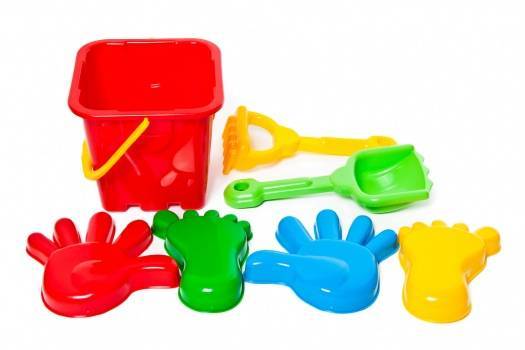 Игровой набор для песка №289 ведро, совок, грабельки, формочки "2 ладошки + 2 ножки" Полесье П-35516