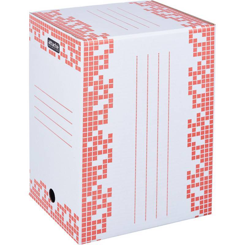 Короб архивный Attache Selection гофрокартон белый 251х200х355 мм 327665