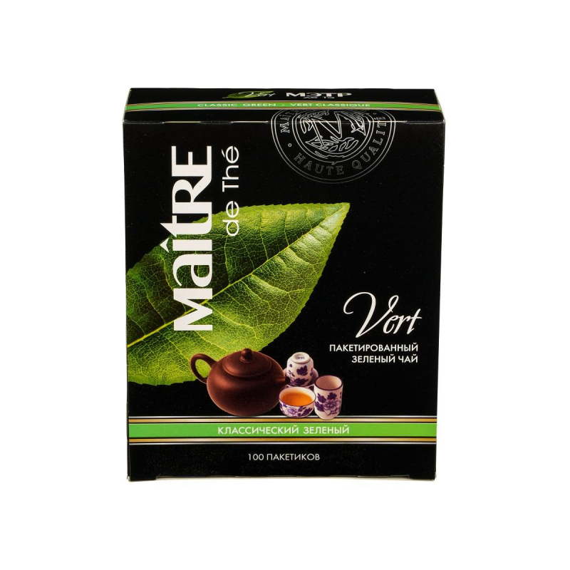 Чай Maitre Классический зеленый 100 пак/уп 309549