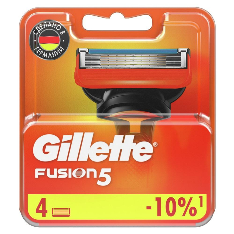 Сменные кассеты для бритья FUSION 4шт GILLETTE 342841