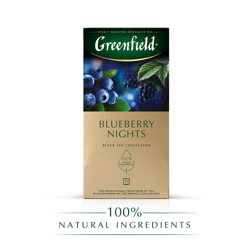 Чай Greenfield Blueberry nights черный со вкусом черники,25пак 0996-10-1 365731