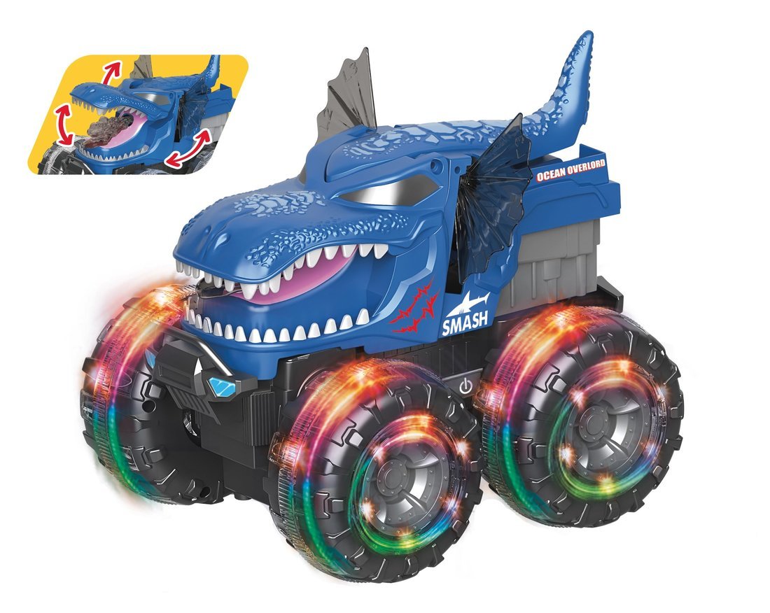 Монстр трак Дракон, инерц., подсветка колес, звук, поднимает крылья, раскрывает пасть Пламенный мотор 870969