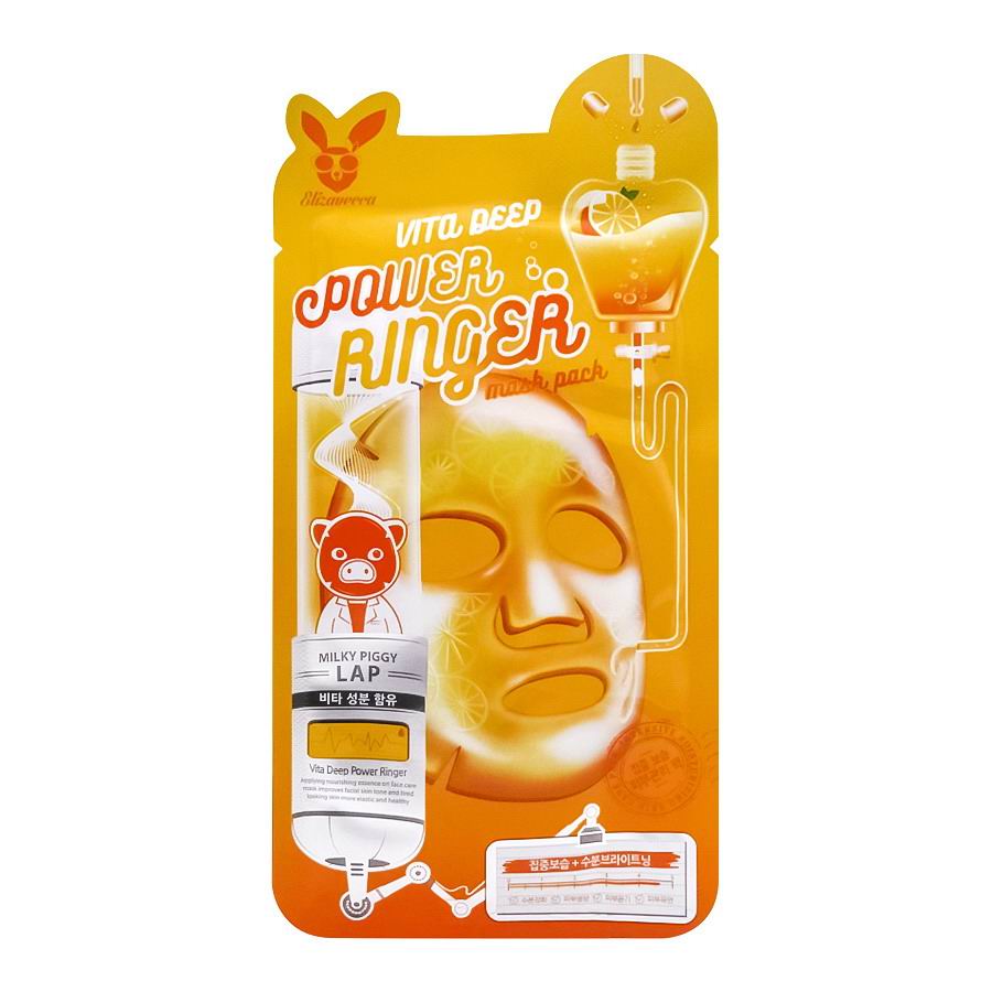 Маска для лица Elizavecca Power Ringer Mask Pack Vita Deep тканевая 8809520941860