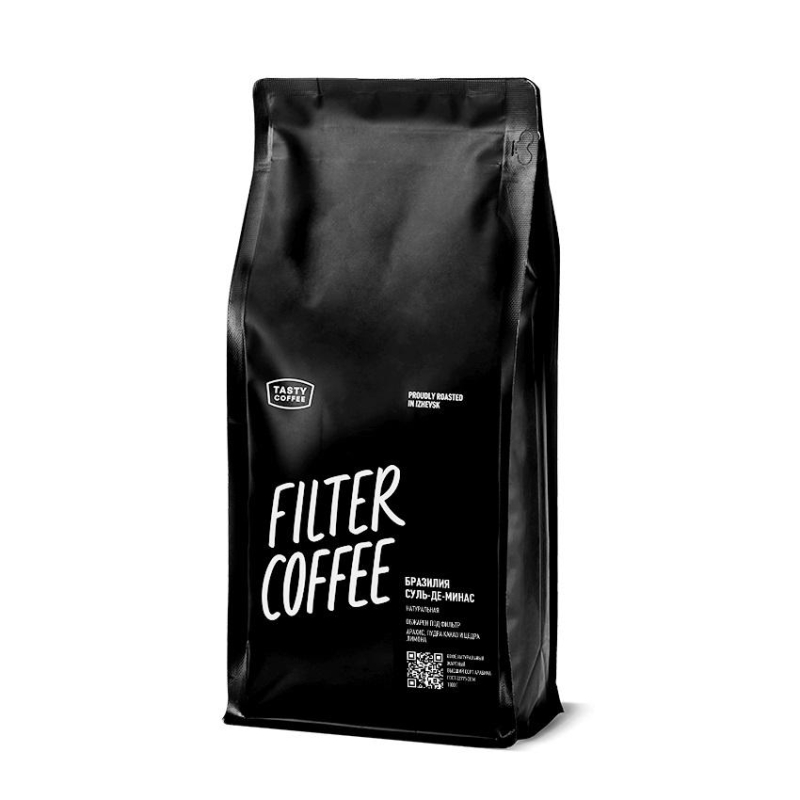 Кофе в зернах Tasty Coffee Бразилия Суль-де-Минас, 1кг 1878407