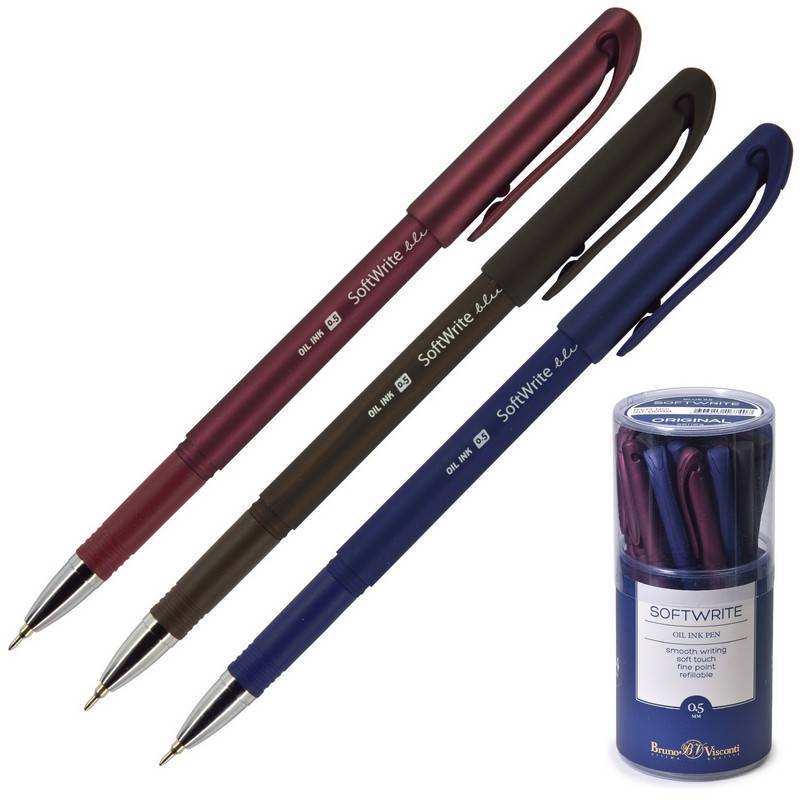 Ручка шариковая Bruno Visconti SoftWrite Original синяя (толщина линии 0.5 мм) 20-0088 1157507