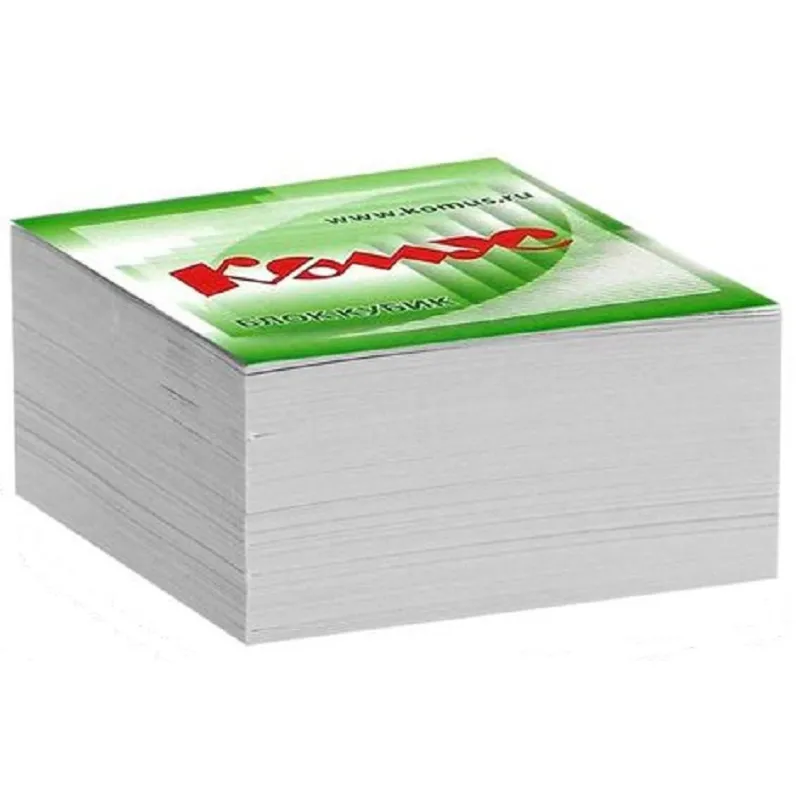 Блок для записей КОМУС запасной 9х9х5 белый блок 100г 154935