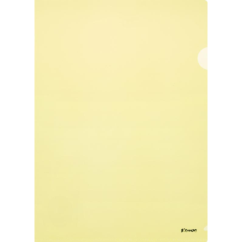 Папка уголок Комус А4 180мкм (желтый) 164492