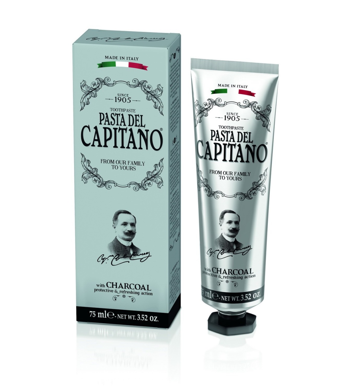 Зубная паста Pasta del Capitano 1905 Charcoal 1905 С древесным углем 75 мл 8002140037702