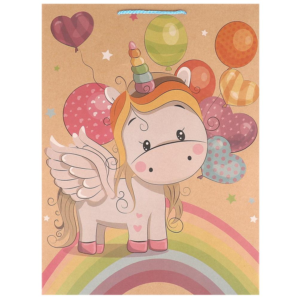 Пакет для подарка крафт Xl, 33,5х45х15 см. Чудо праздник PXL-109959-UK