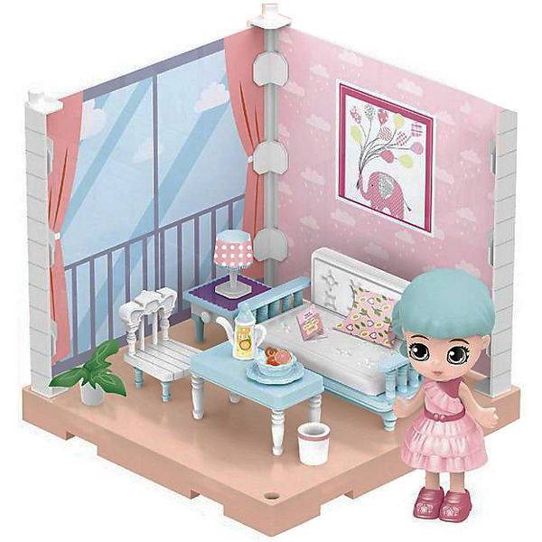 Модульный домик 1 секция. Мини-кукла в гостинной, в наборе с аксесс. ABtoys WJ-14329