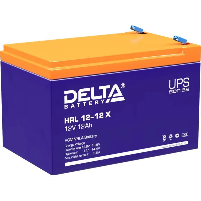 Батарея для ИБП Delta HRL 12-12 X 12В/12, F2 (151x98x95мм) 2245458 4614010610002