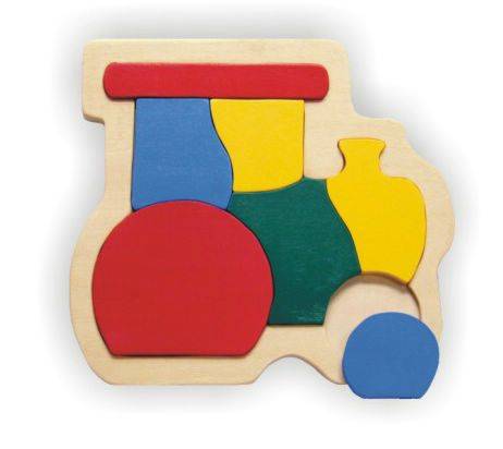 Рамка-пазл "Паровоз" Wooden Toys D154