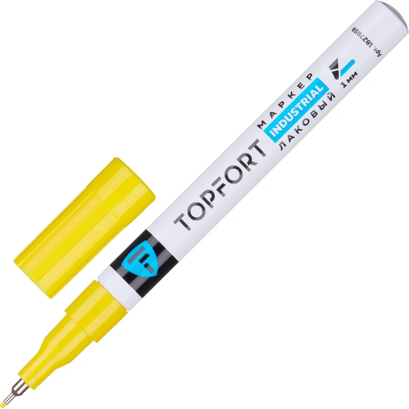Маркер лаковый TOPFORT Industrial 1 мм желтый 1827859 ZP1103