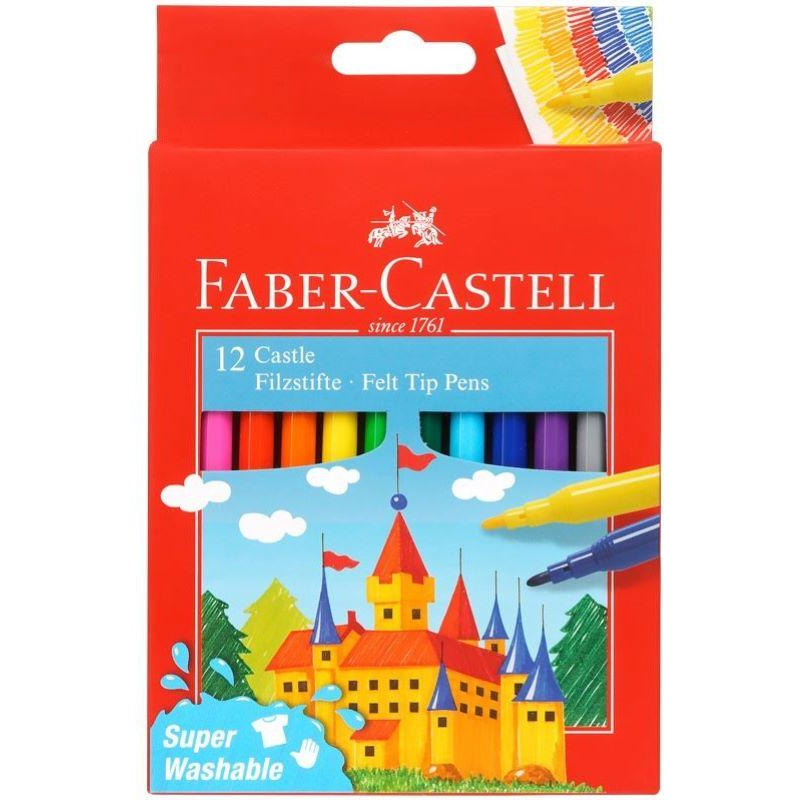 Фломастеры Faber-Castell Замок, 12цв., смываемые,картон,554201 1590520