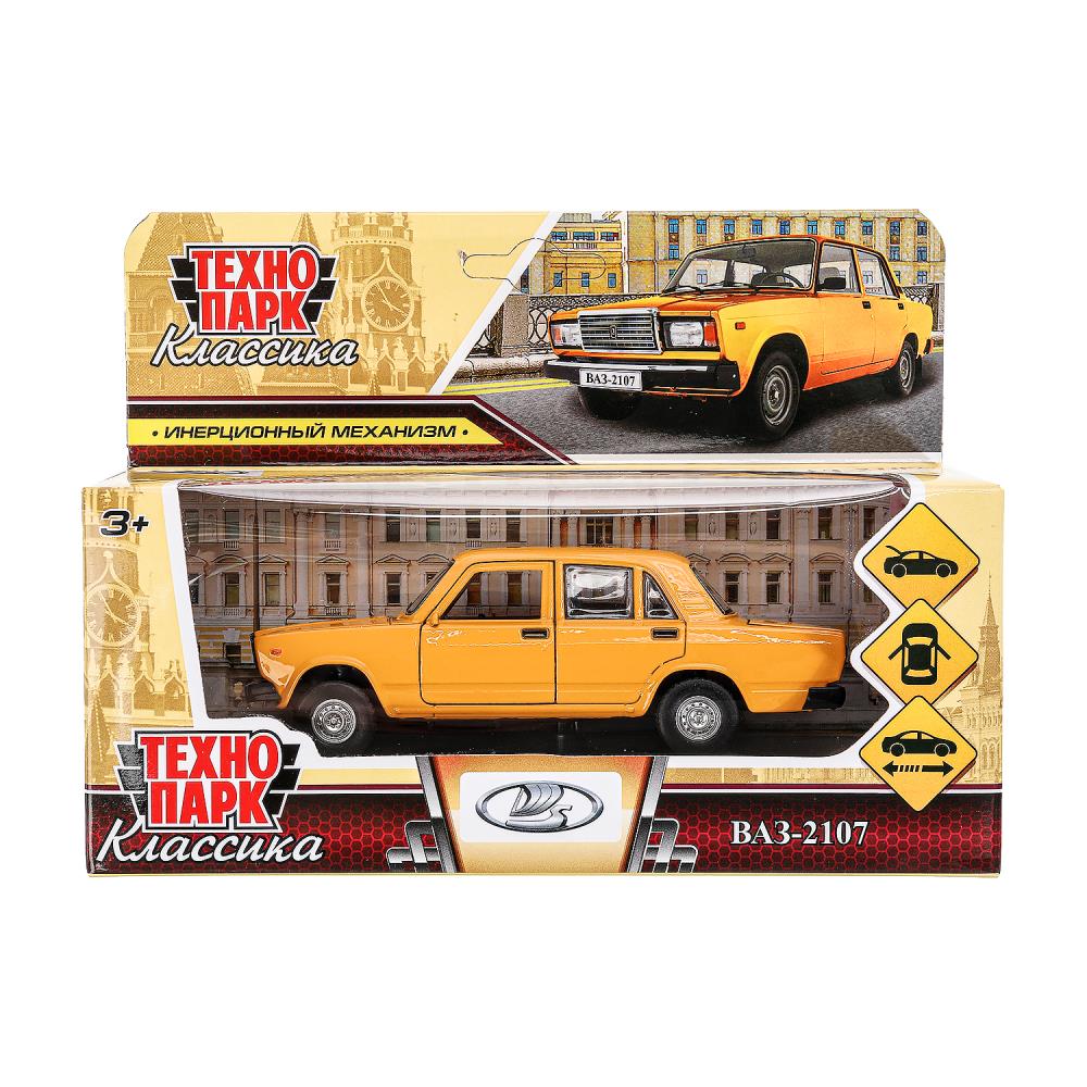 Машина металлическая Ваз-2107, 12 см. желтый, Технопарк 2107-12-YE (72)