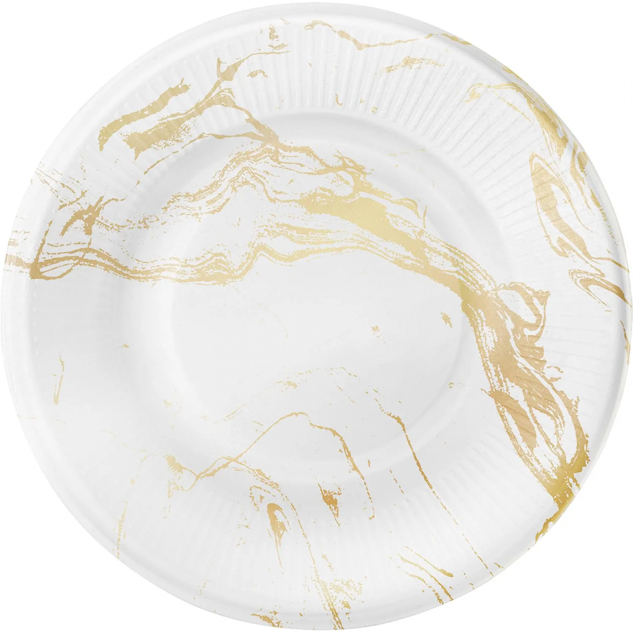 Набор тарелок (d=23 см) Белый мрамор, 6 шт. 30000873 Империя Поздравлений 2254950