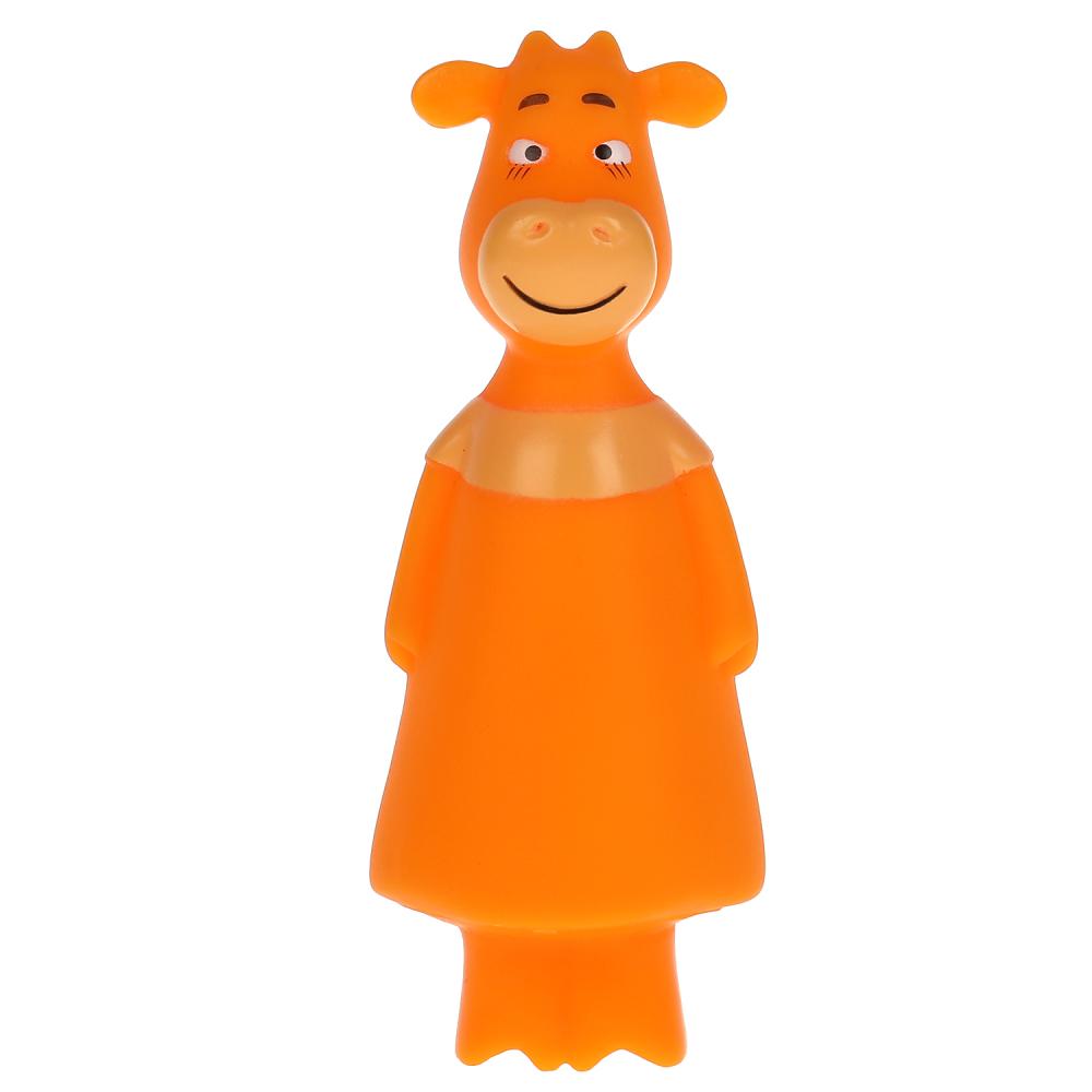 Игрушка для ванны Оранжевая корова Ма, 10 см. Играем Вместе LX-OR-COW-02