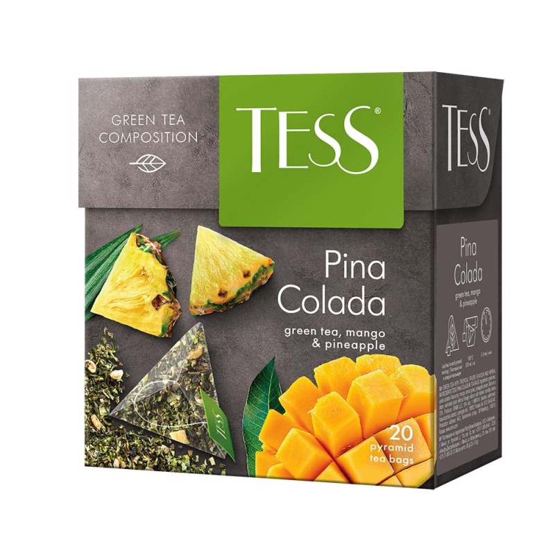 Чай зеленый в пирамидках Tess Pina Colada, 20х1,8гр 1818965 0787-12