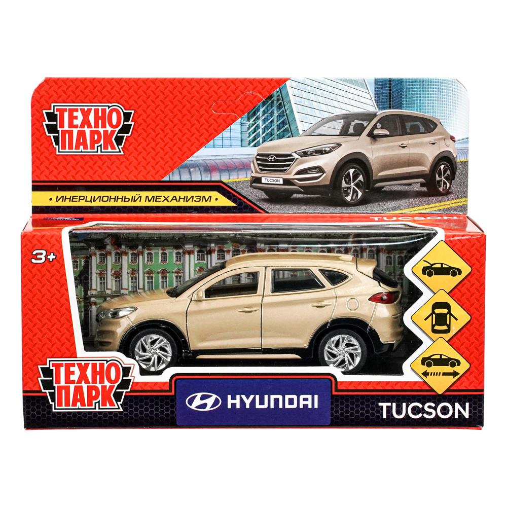 Машина металлическая, Хюндай Тускон, 12 см. бежевый, Технопарк TUCSON-12-BG-WOD