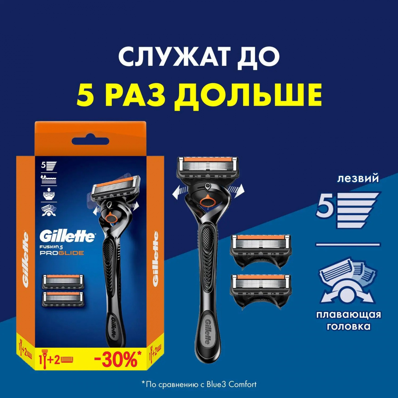 Gillette FUSION5 ProGlide Flexball Бритва + 3 сменные кассеты 7702018558827