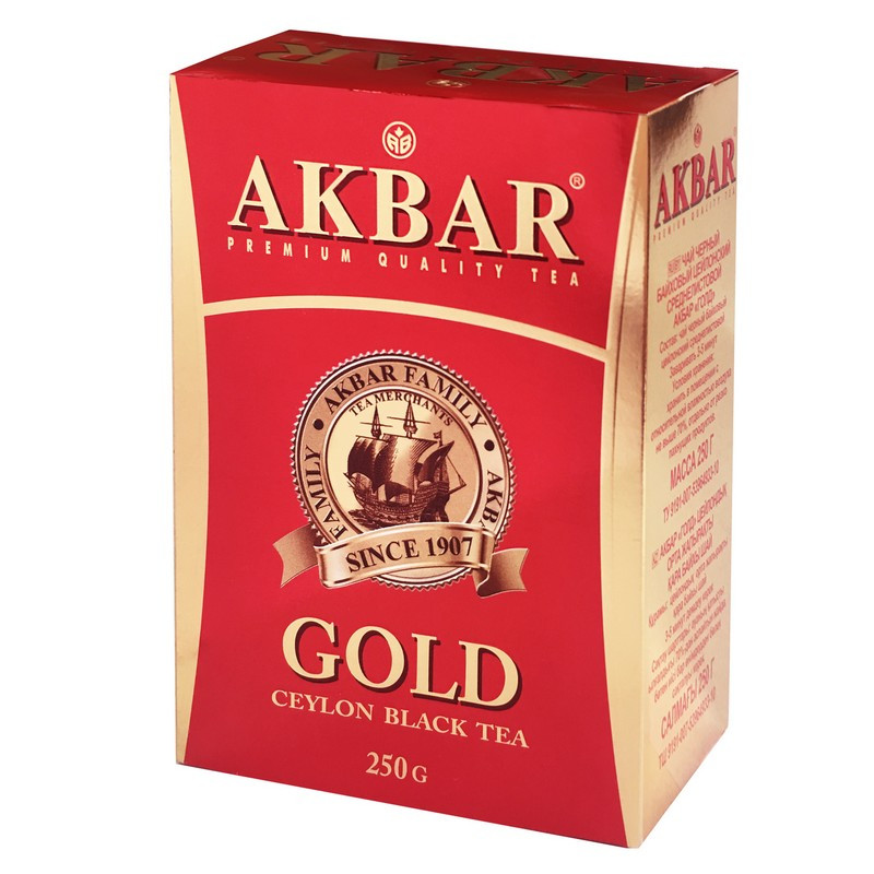 Чай Akbar Gold листовой черный FBOP, 250 г Акбар 973083