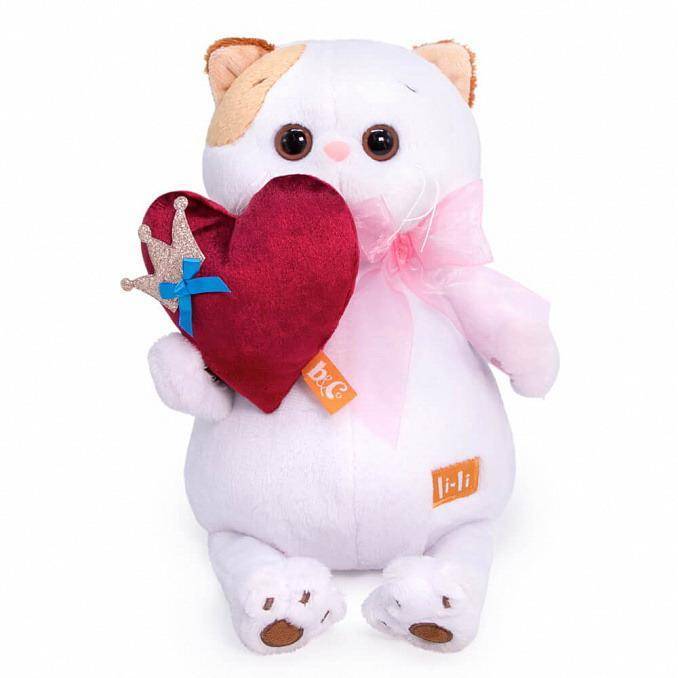 Мягкая игрушка BUDI BASA Кошка Ли-Ли с сердцем 24 см LK24-074