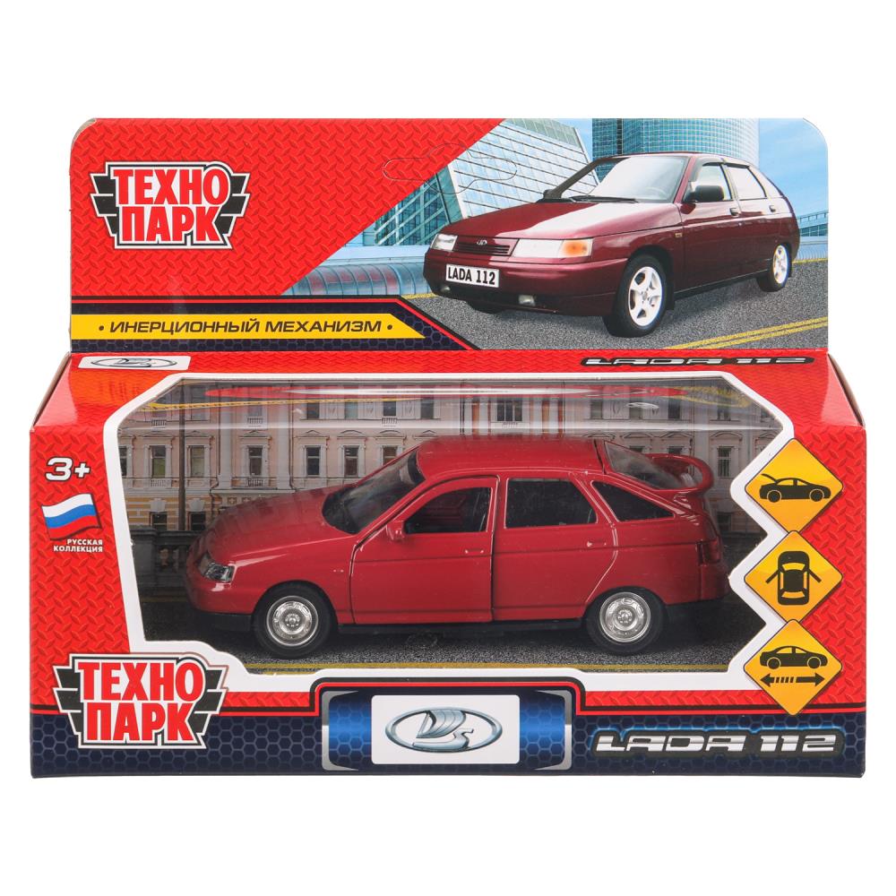 Машина металлическая "Ваз-2112", 12 см. вишневый Технопарк 2112-12-RD (72)