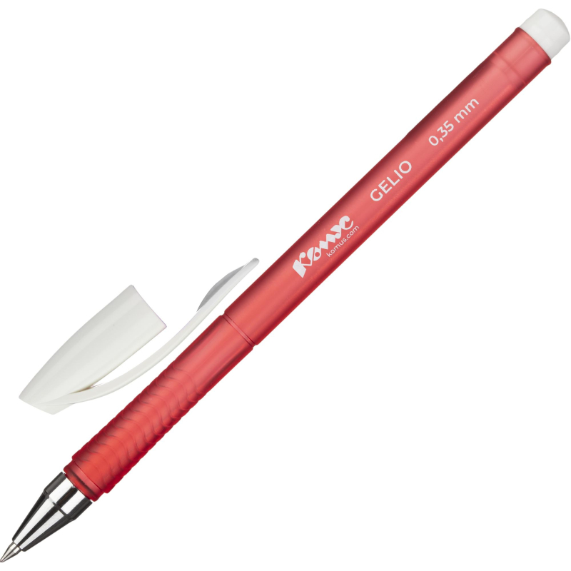 Ручка гелевая неавтомат. Комус Ge lio красн корп, синяя, лин 0,35мм 1429984