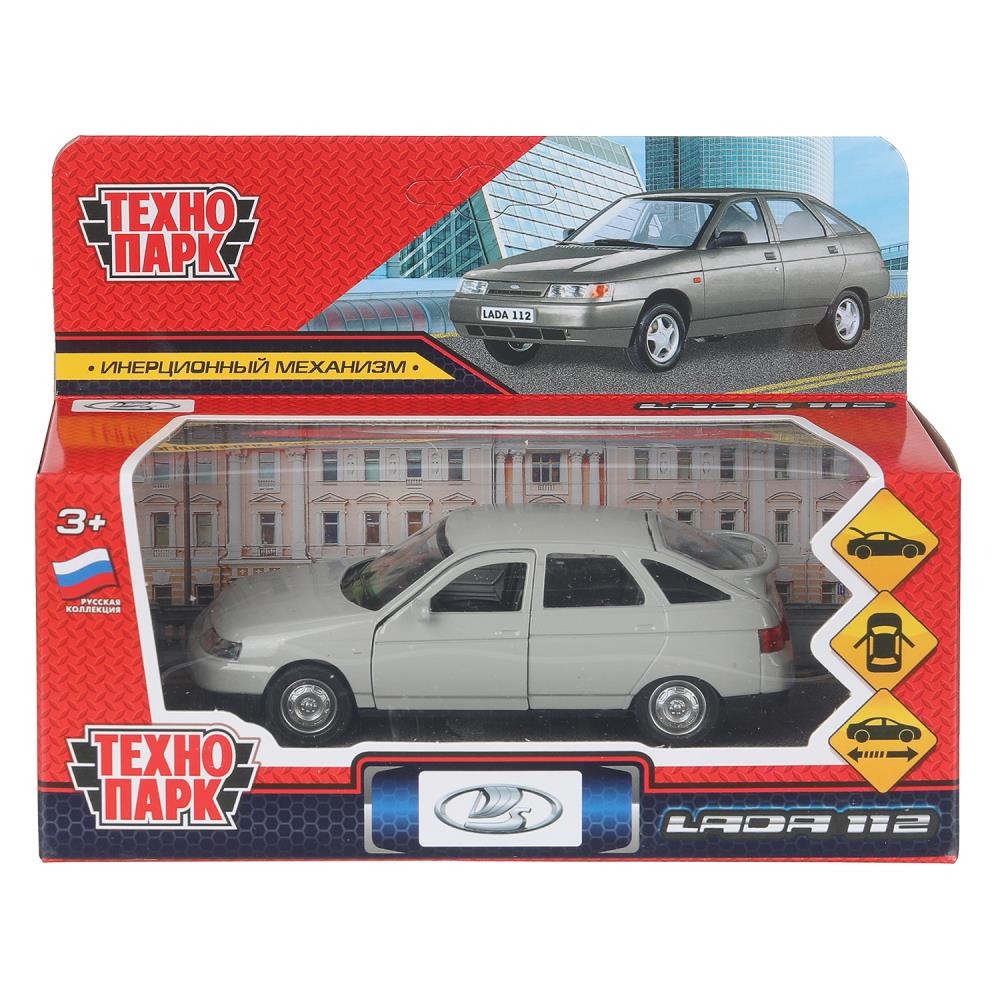 Машина металлическая "Ваз-2112", 12 см. светло-коричневый Технопарк 2112-12-LBN-WOD