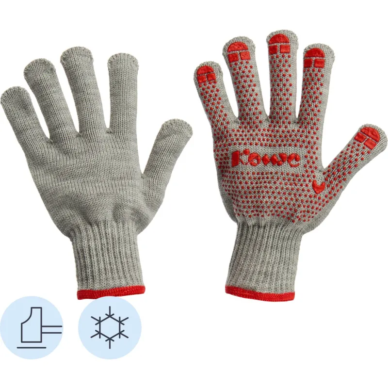 Перчатки защитные КОМУС зимние акриловые с ПВХ покрытием цв.серый 2098943