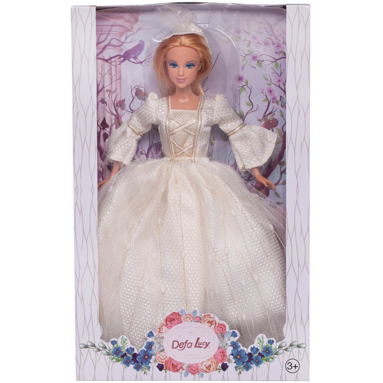 Кукла Defa Lucy Королевский шик в роскошном белом платье и шляпке 29 см 8402d/белое