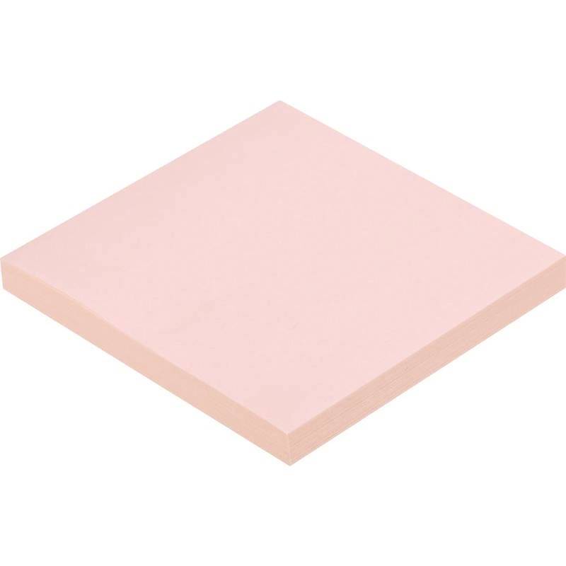 Стикеры Z-сложения Attache 76х76 мм пастельные розовые для диспенсера (1 блок, 100 л) 1141107