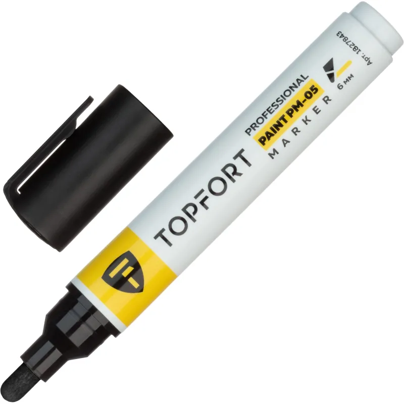 Маркер лаковый TOPFORT Paint 6 мм черный 1827843 ZP1800
