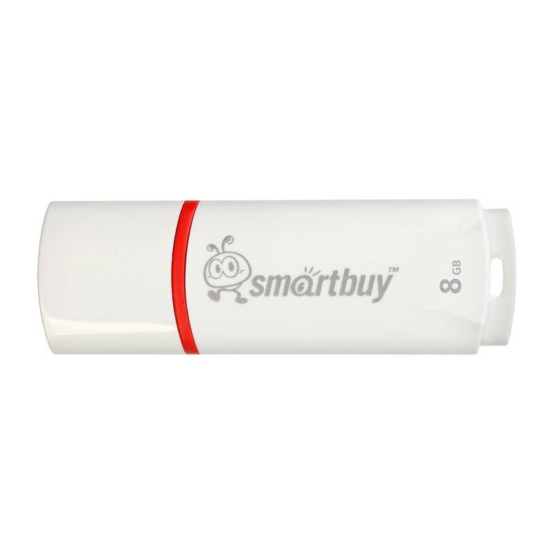 Флеш-память SmartBuy Crown 8 Gb USB 2.0 белая SB8GBCRW-W 445905