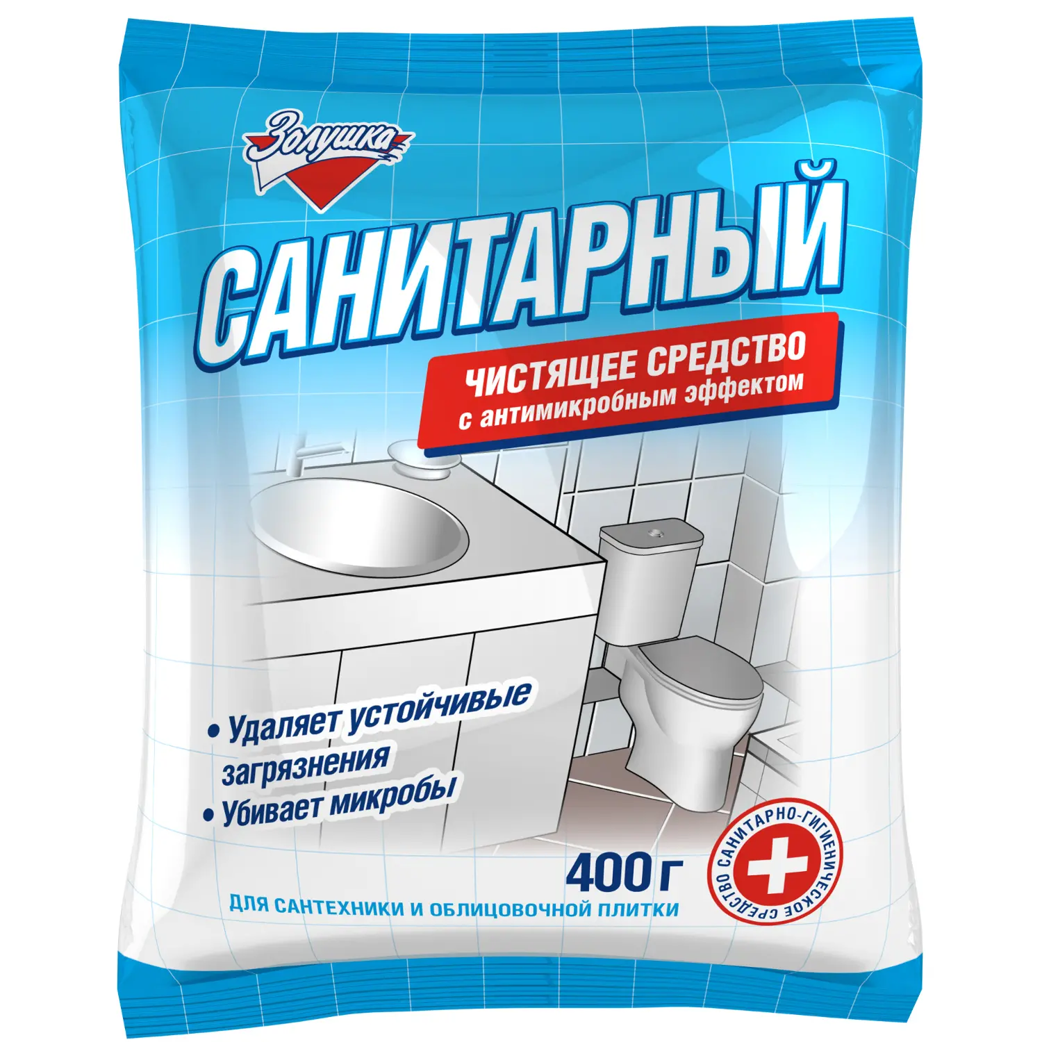 Золушка Чистящий порошок Санитарный с антимикробным эффектом 400г 4660120112760